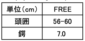 サイズ表