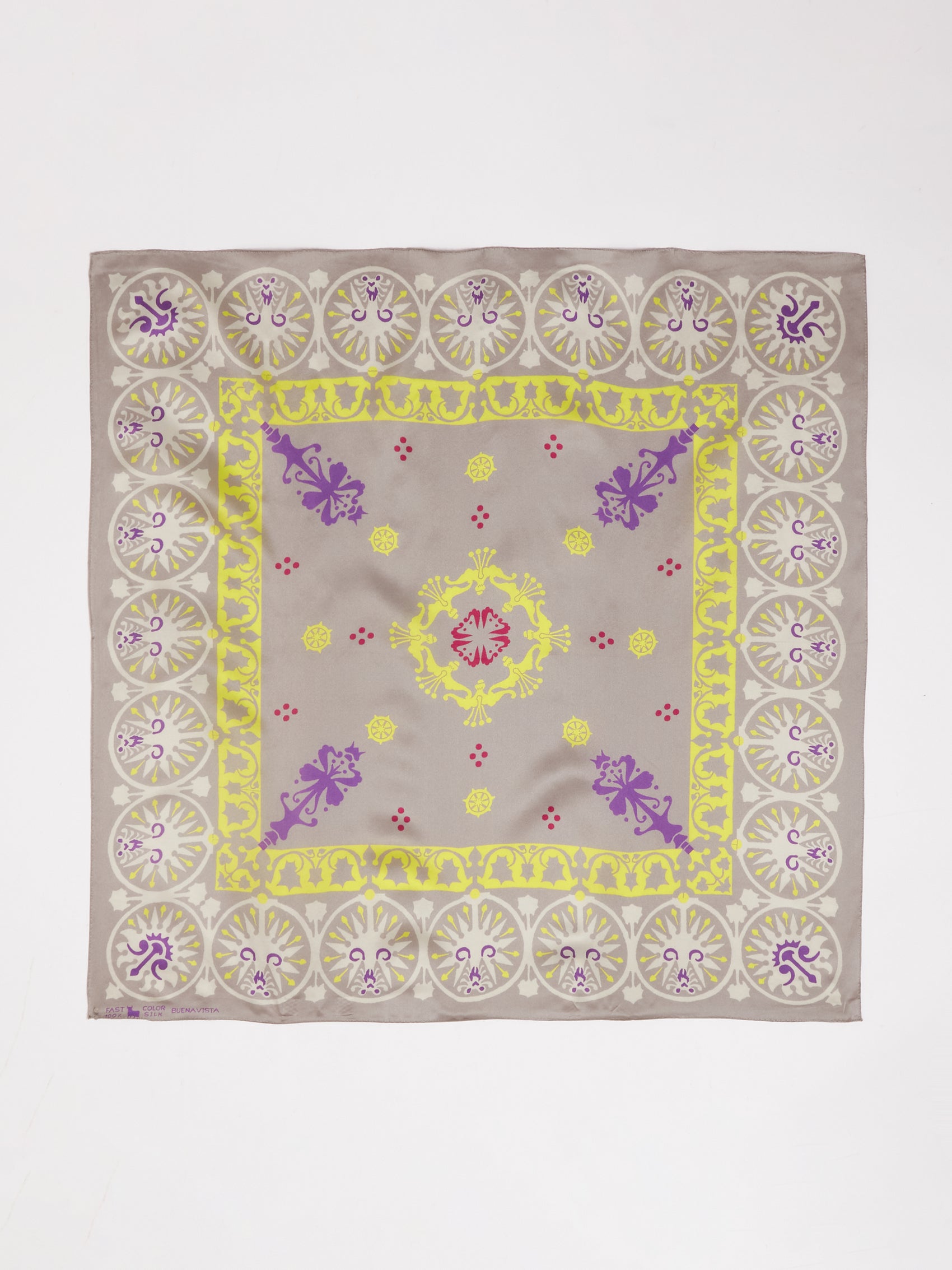 Colored Bandana Silk Scarf