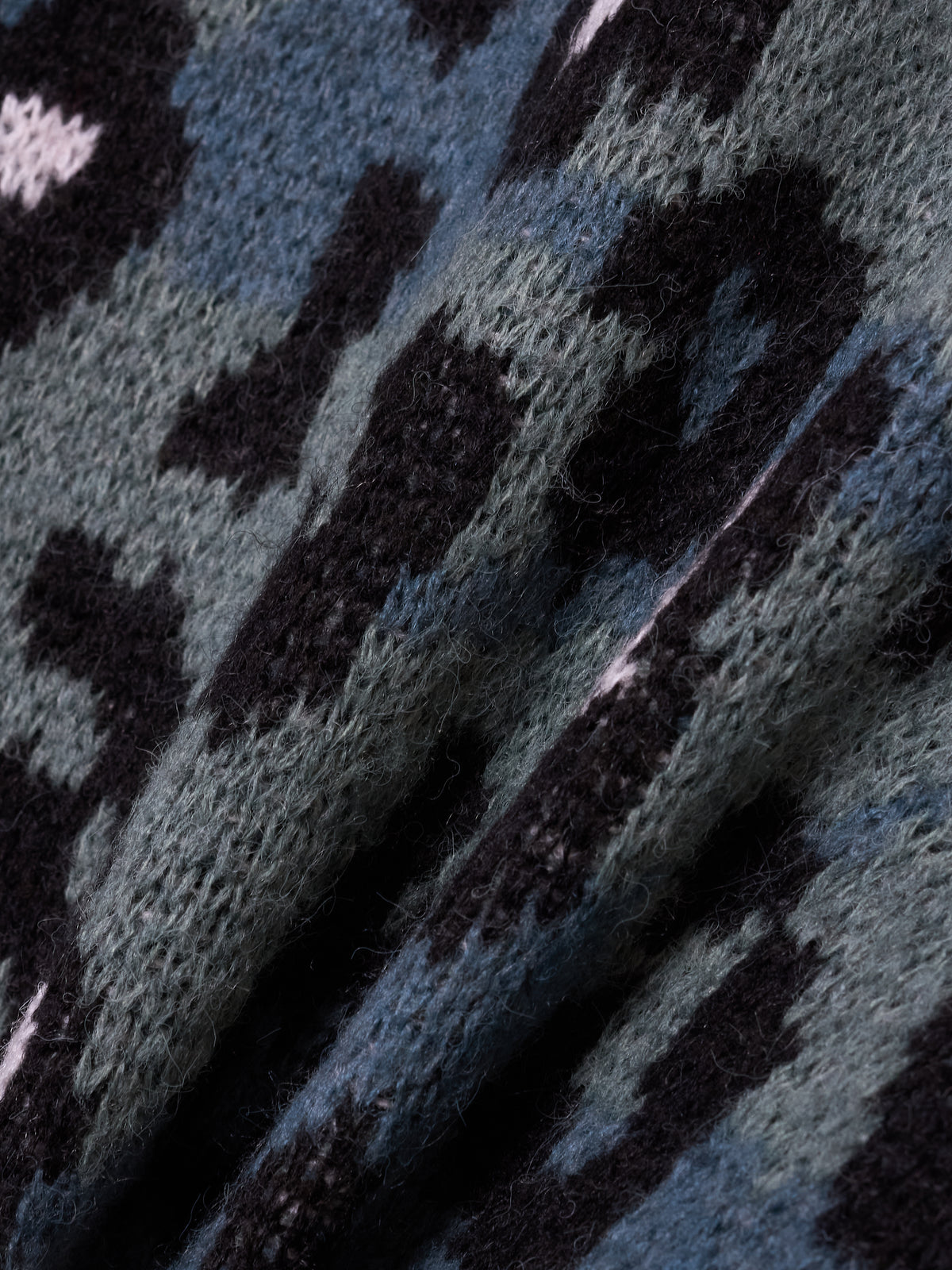 Leopard camo knit cardigan