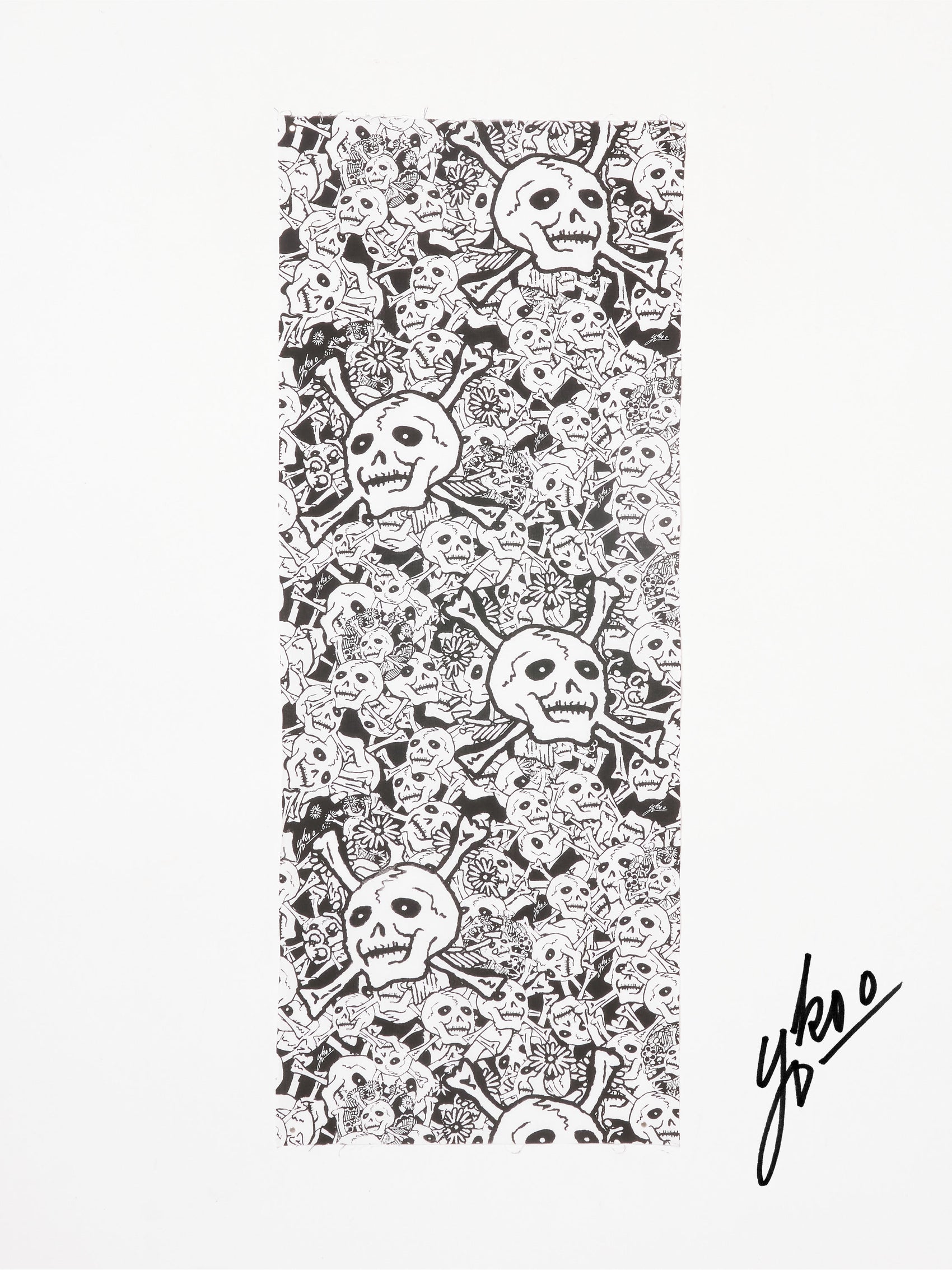 【横尾忠則 × BUENA VISTA】雑踏髑髏 手拭い