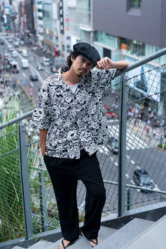 【横尾忠則 × BUENA VISTA】雑踏髑髏 S/S shirts