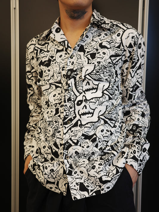【横尾忠則 × BUENA VISTA】雑踏髑髏 L/S shirts