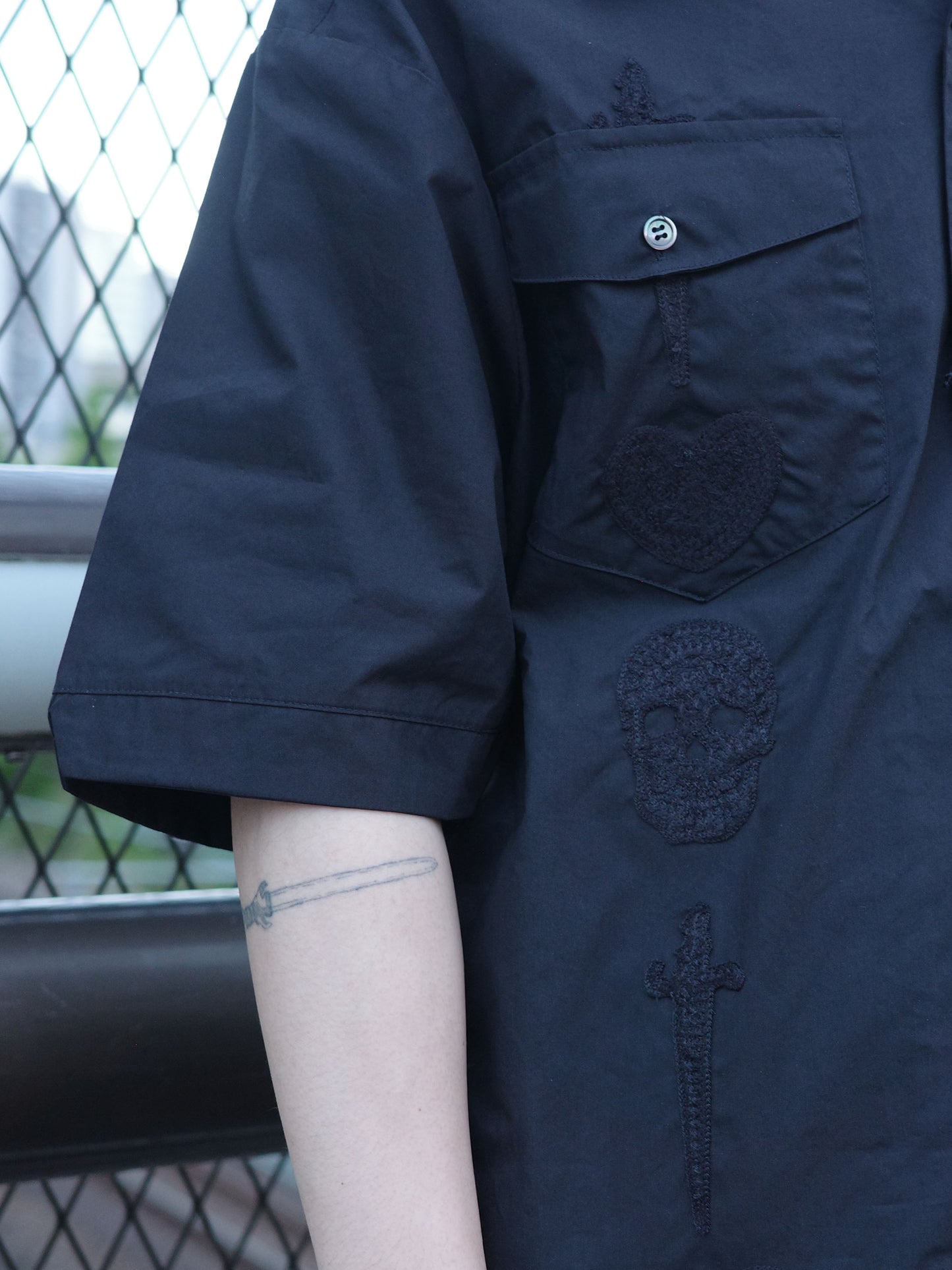 Guayabera shorts shirt