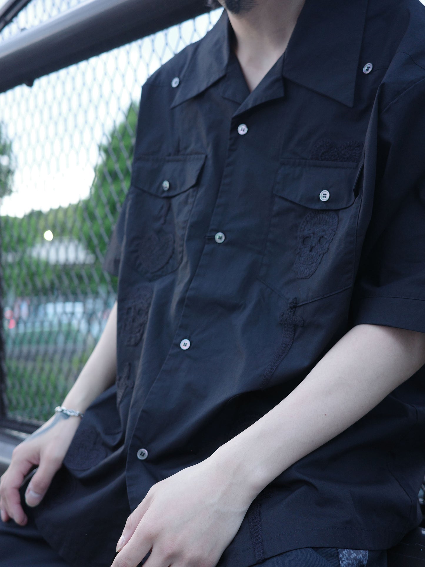 Guayabera shorts shirt