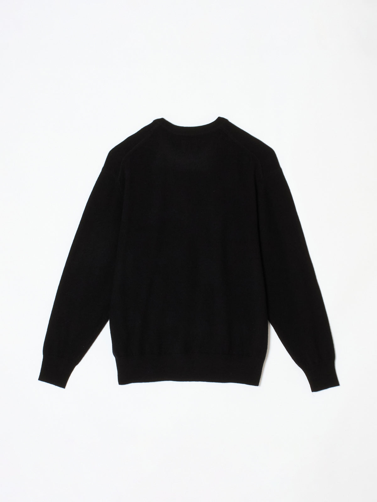 Cashmere crew neck logo knit