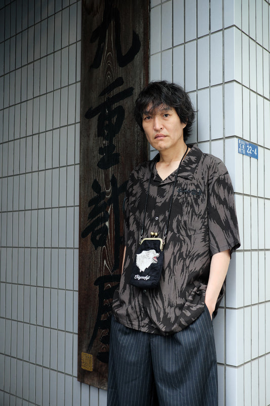 【千代の富士×BUENA VISTA】wolf pattern s/s shirt
