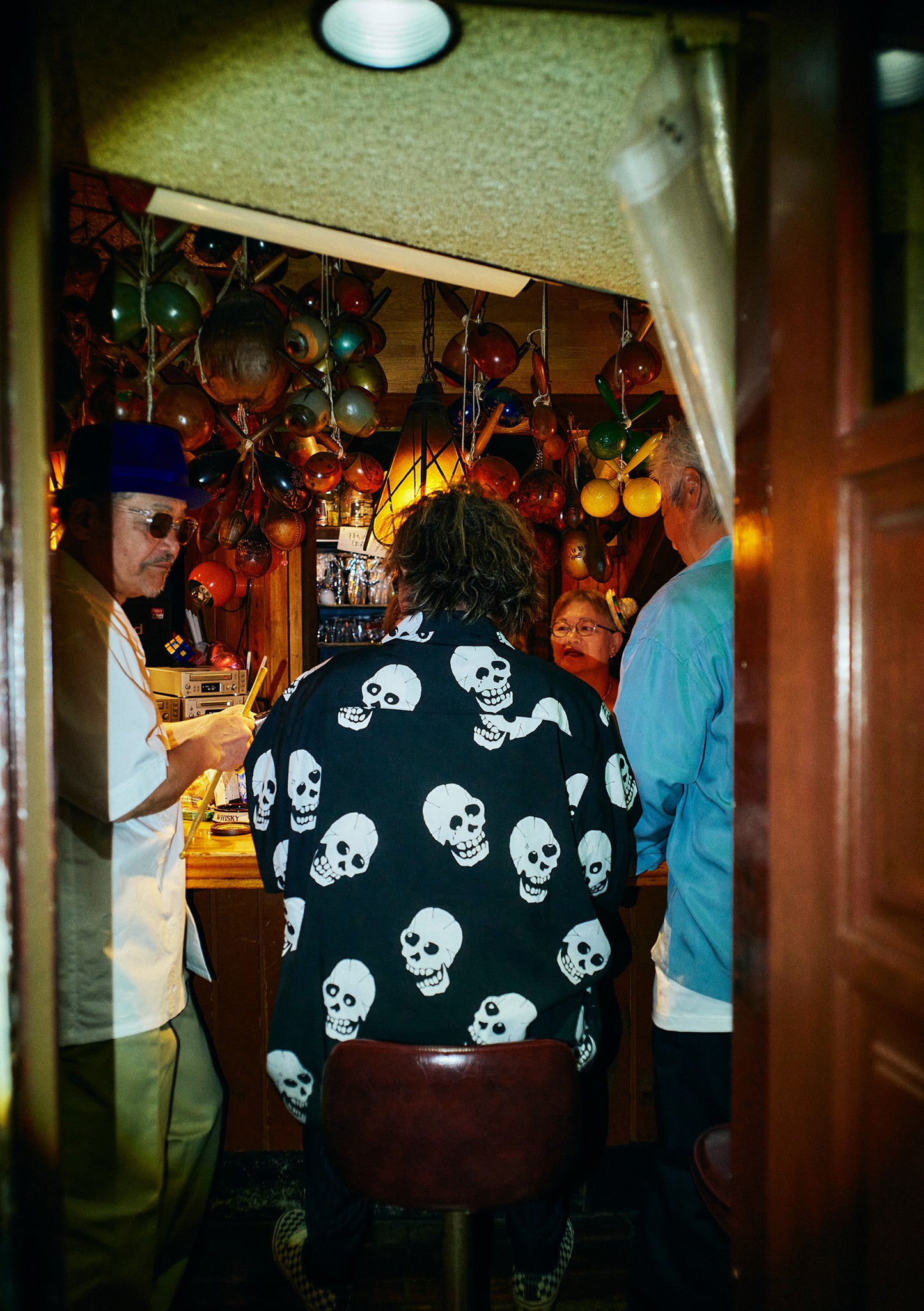 Skull patterned shorts shirt