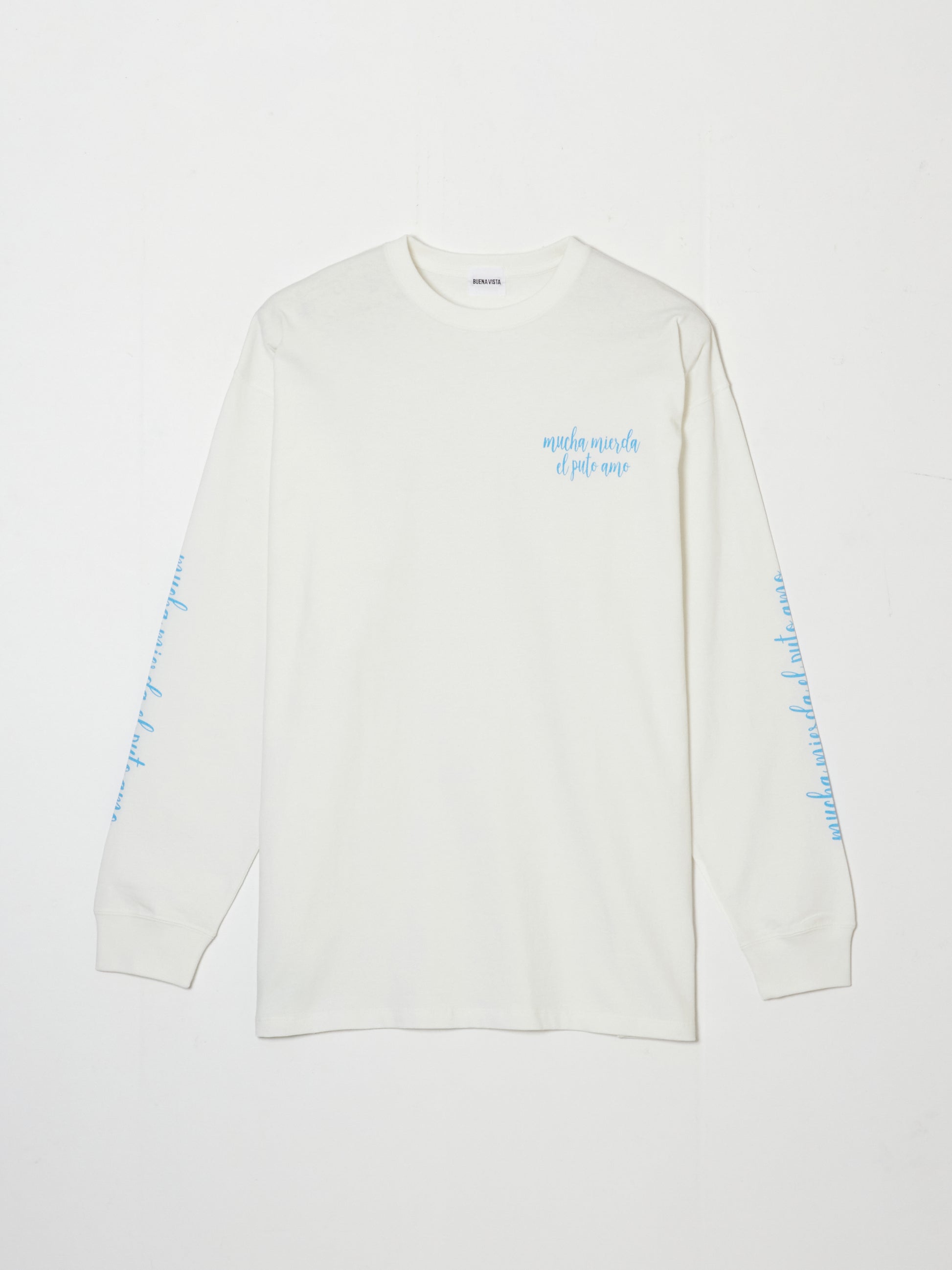 ブエナビスタのCursive L/S・ホワイト