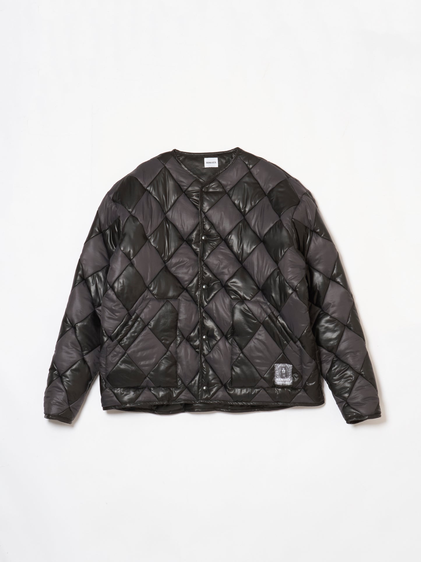 Argyle quilting blouson