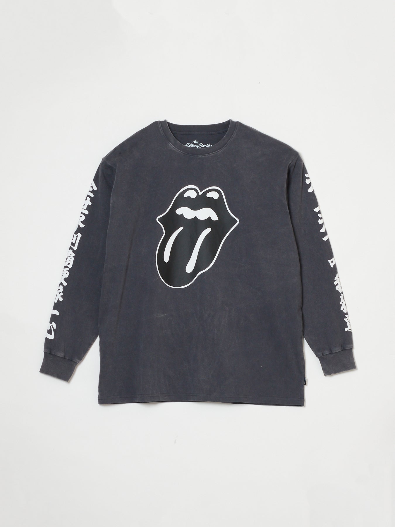 The Rolling Stones rip&tongue pigment L/S tee