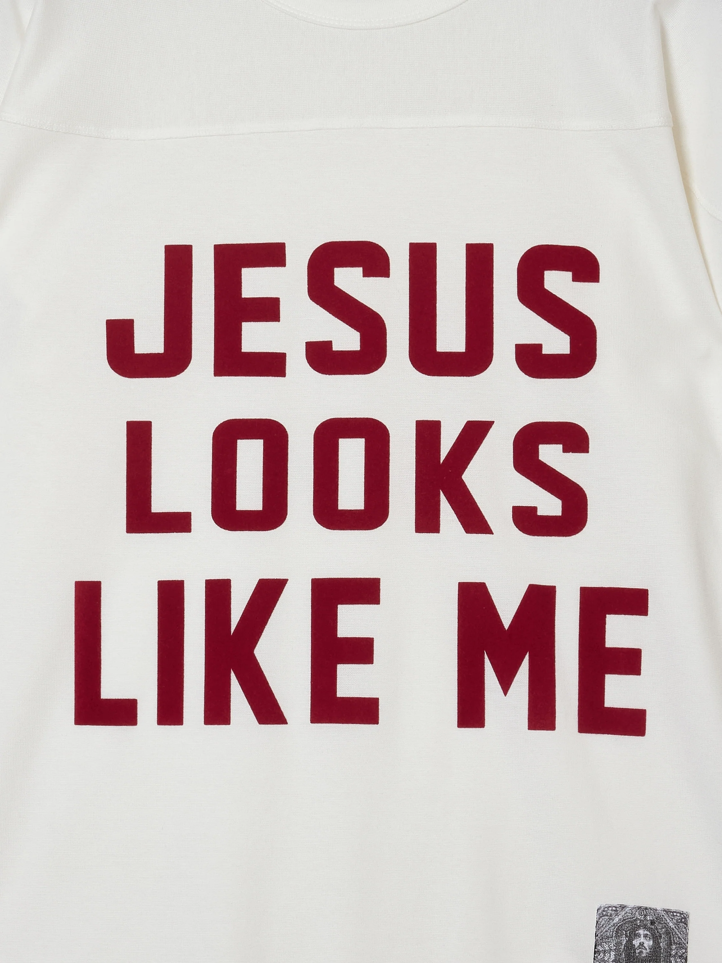Jesus looks like me football shirt