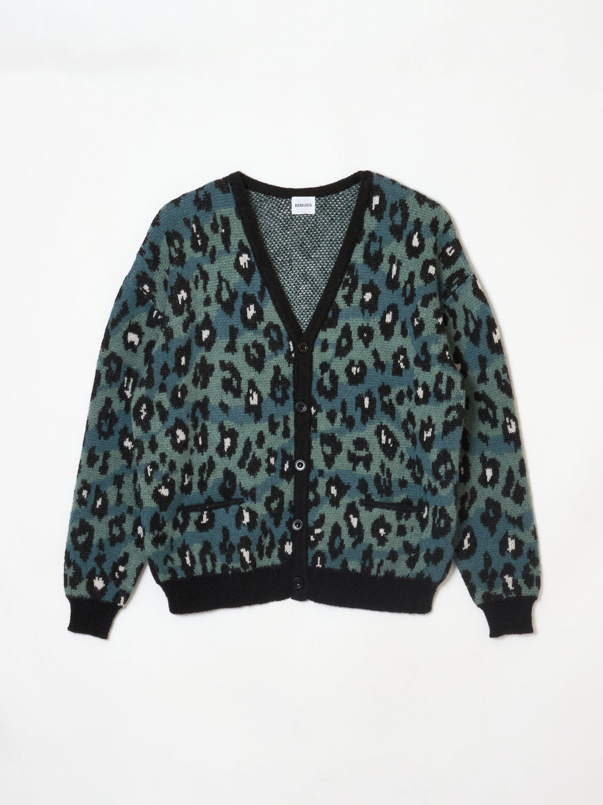 Leopard camo knit cardigan