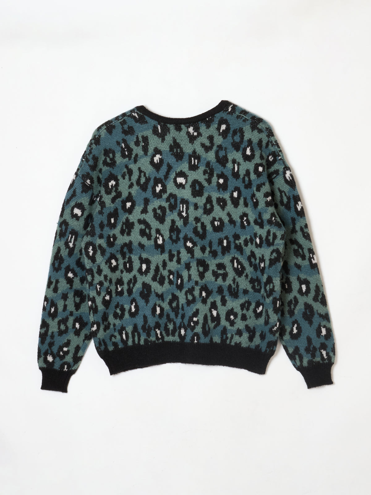 Leopard camo knit cardigan