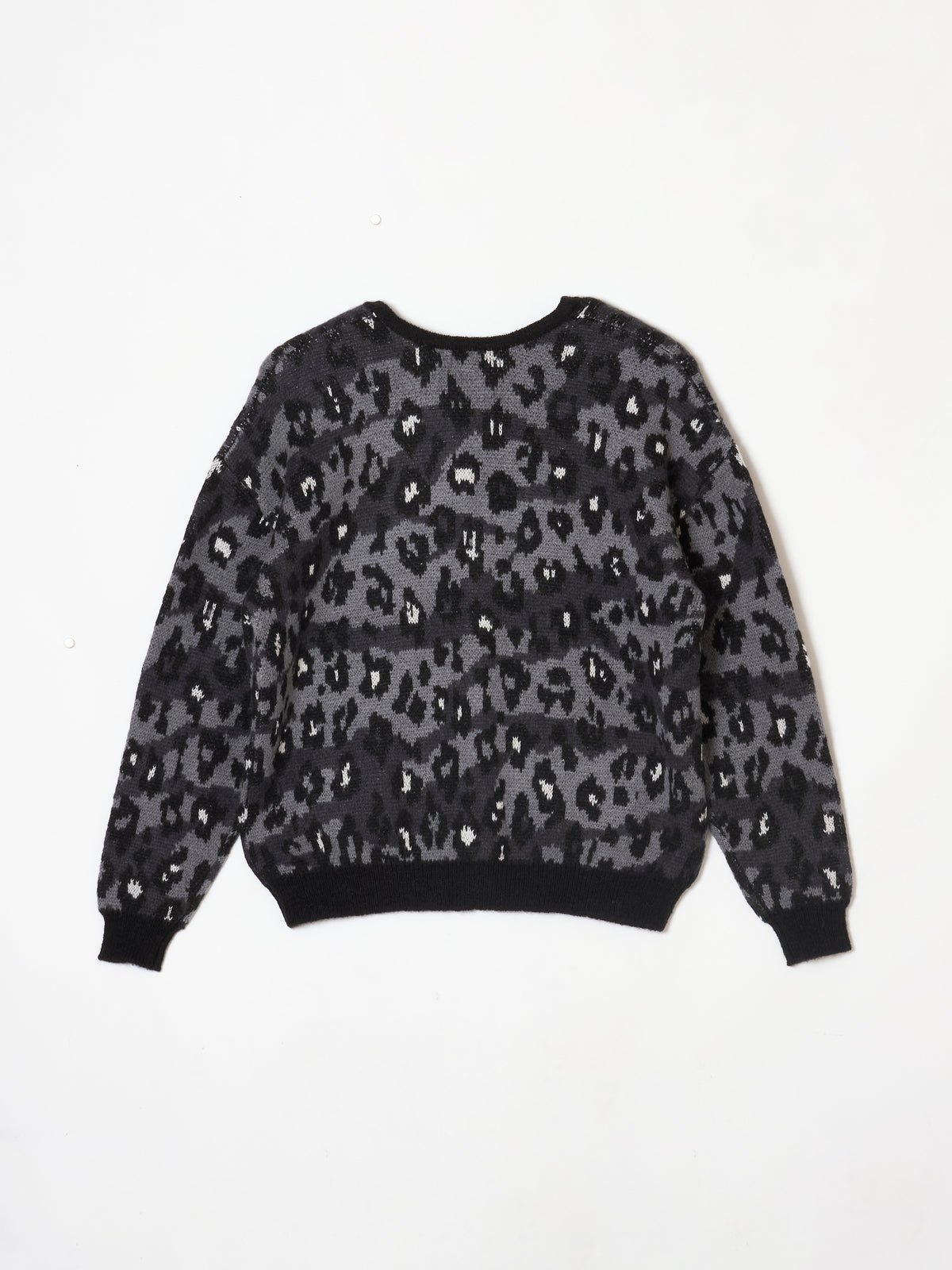 Leopard camo knit cardigan