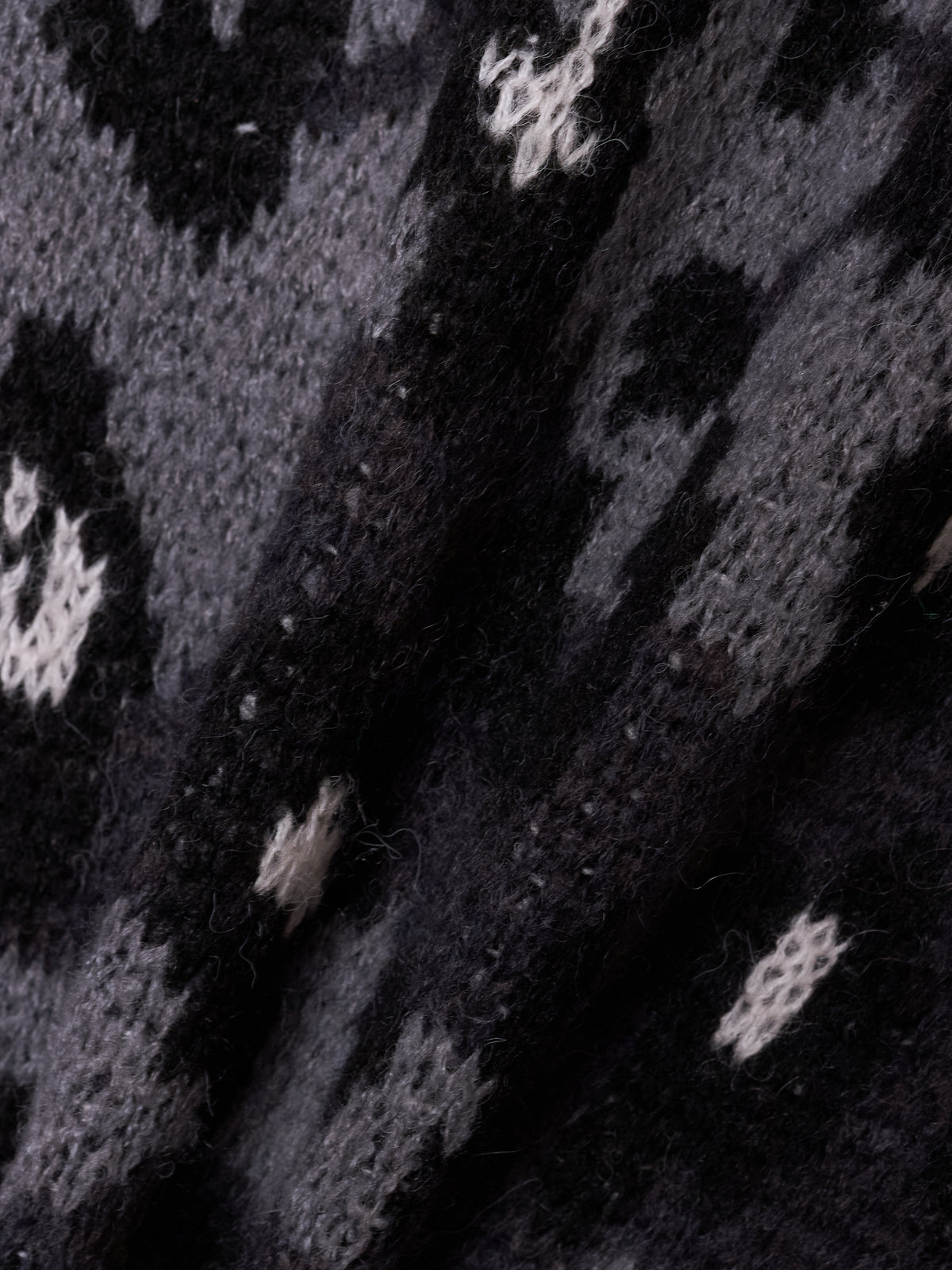Leopard camo knit cardigan