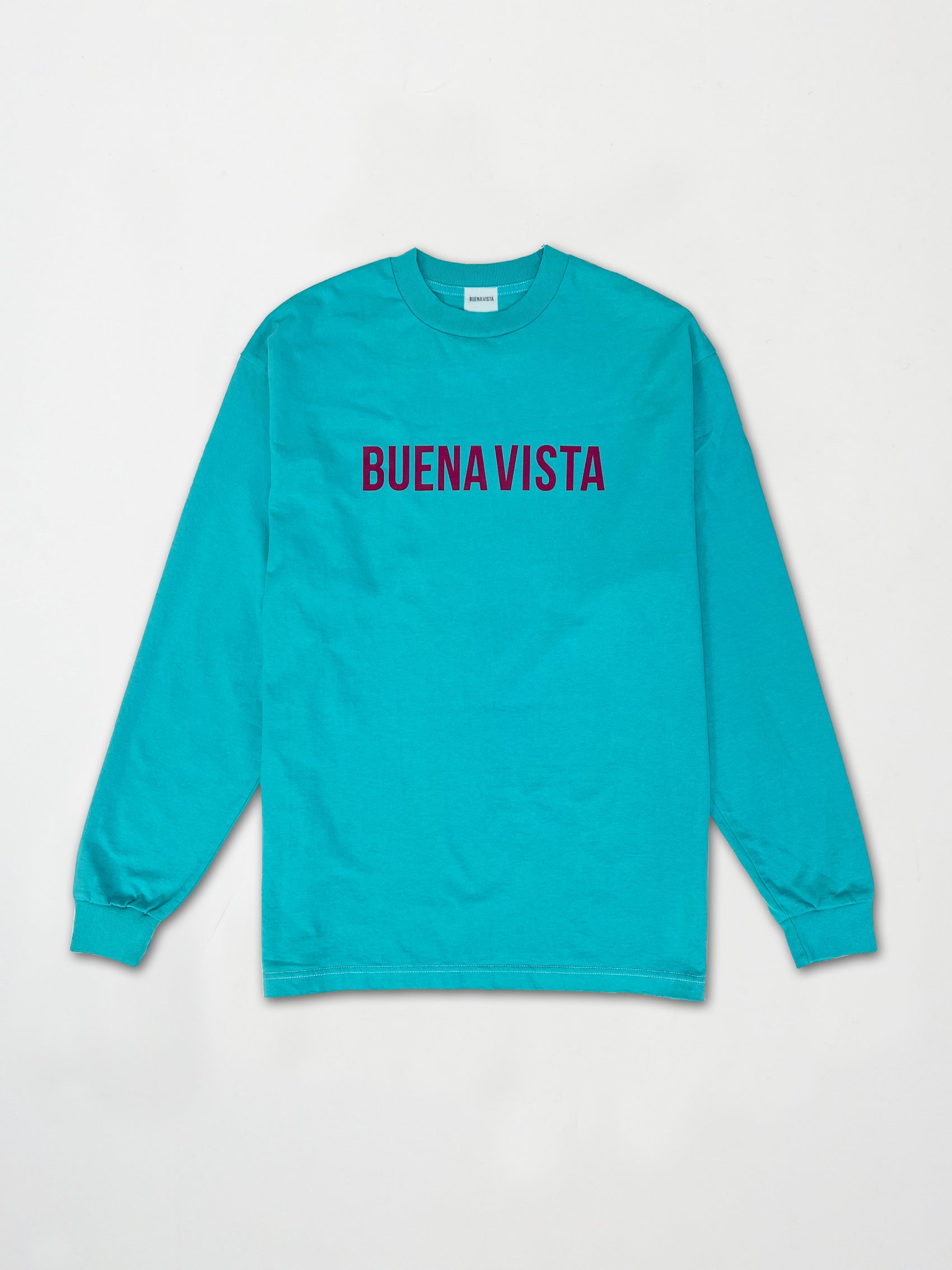 ブエナビスタのBUENA VISTA LOGO color L/S・ターコイズ