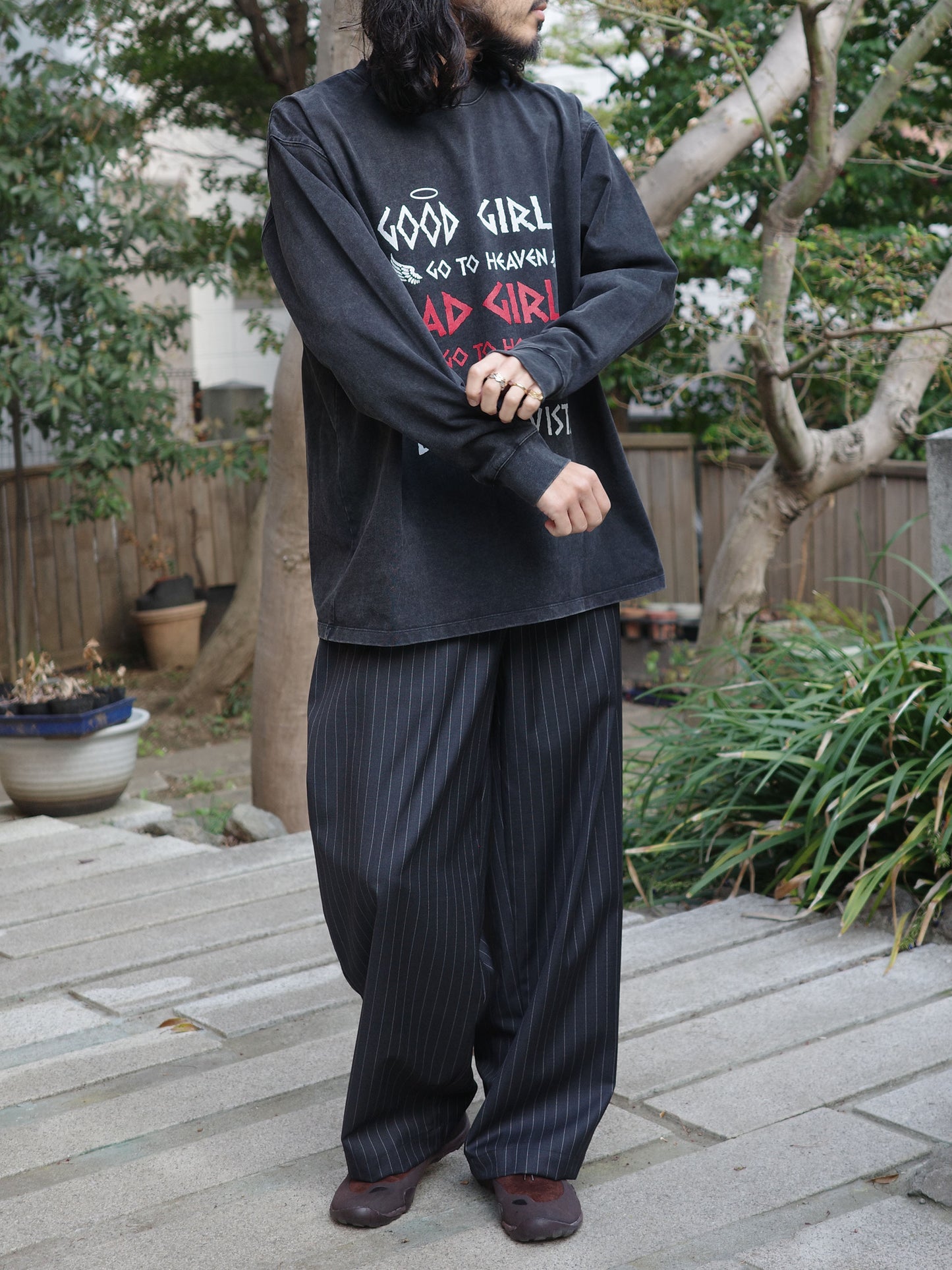 Good girl bad girl pigment L/S tee