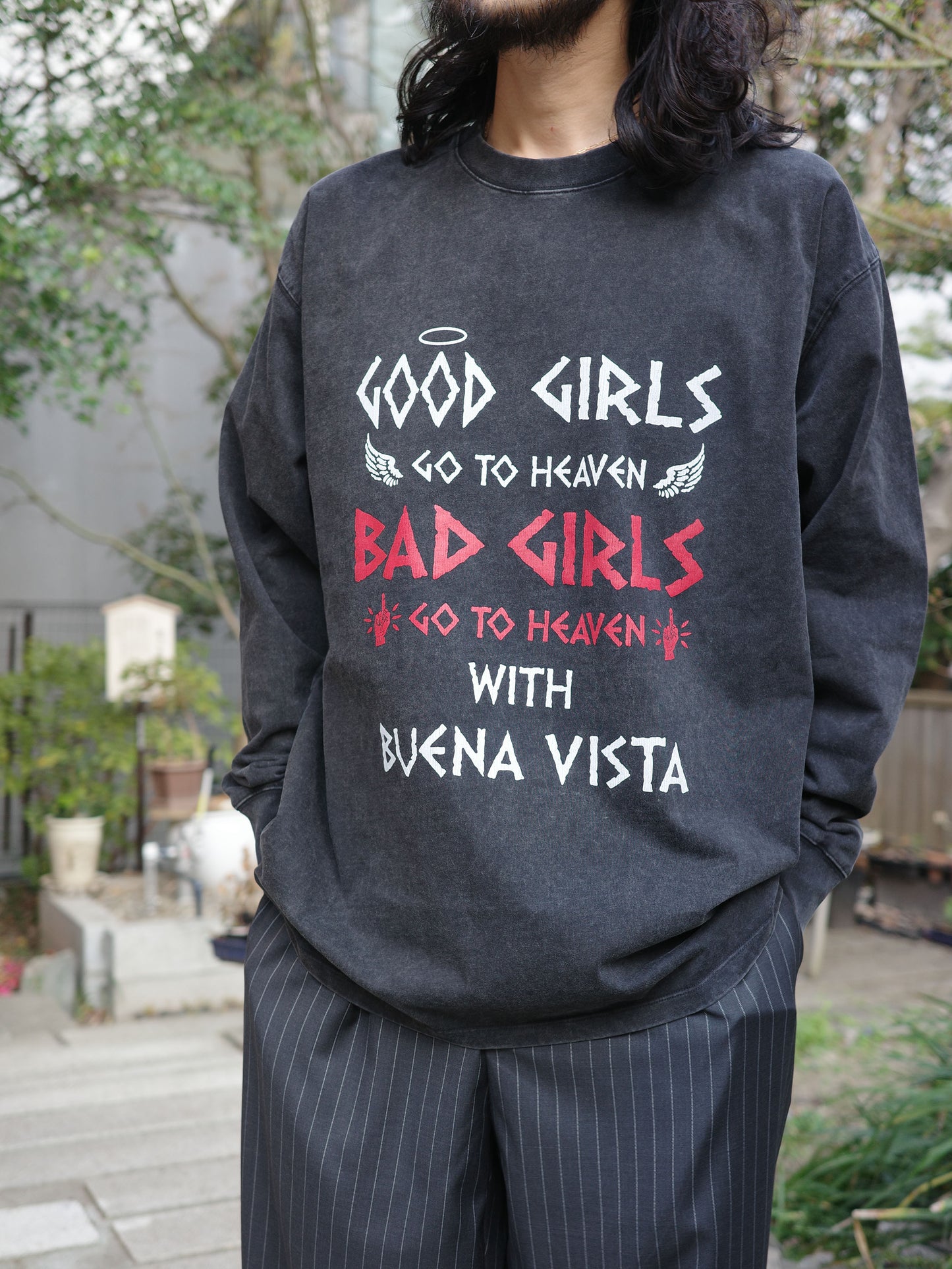 Good girl bad girl pigment L/S tee