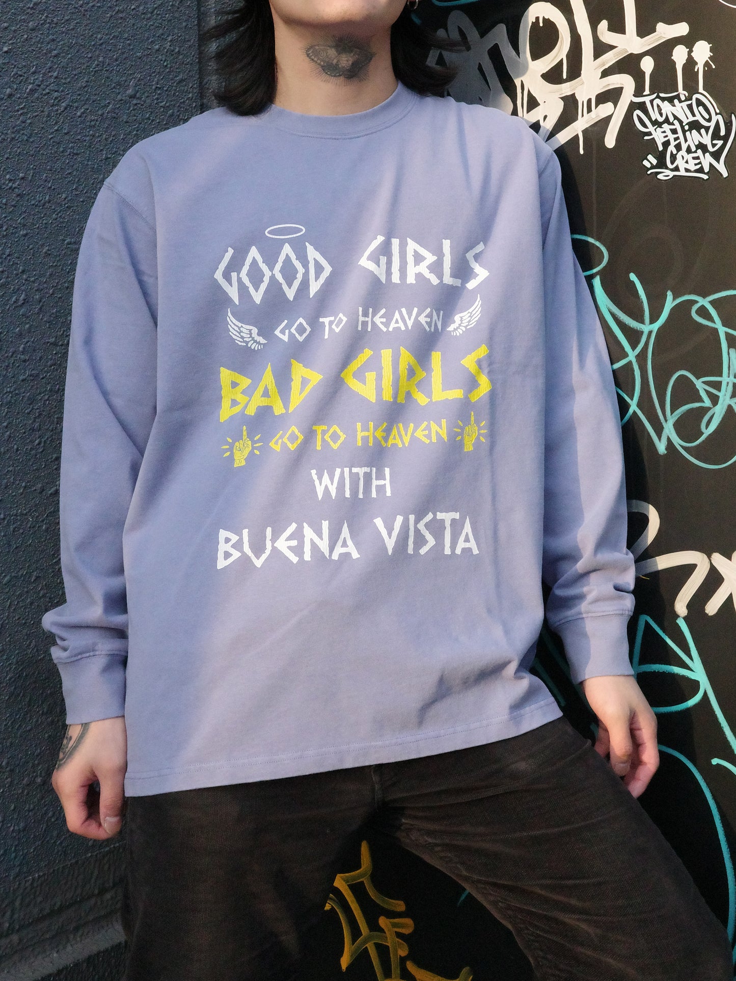 Good girl bad girl pigment L/S tee