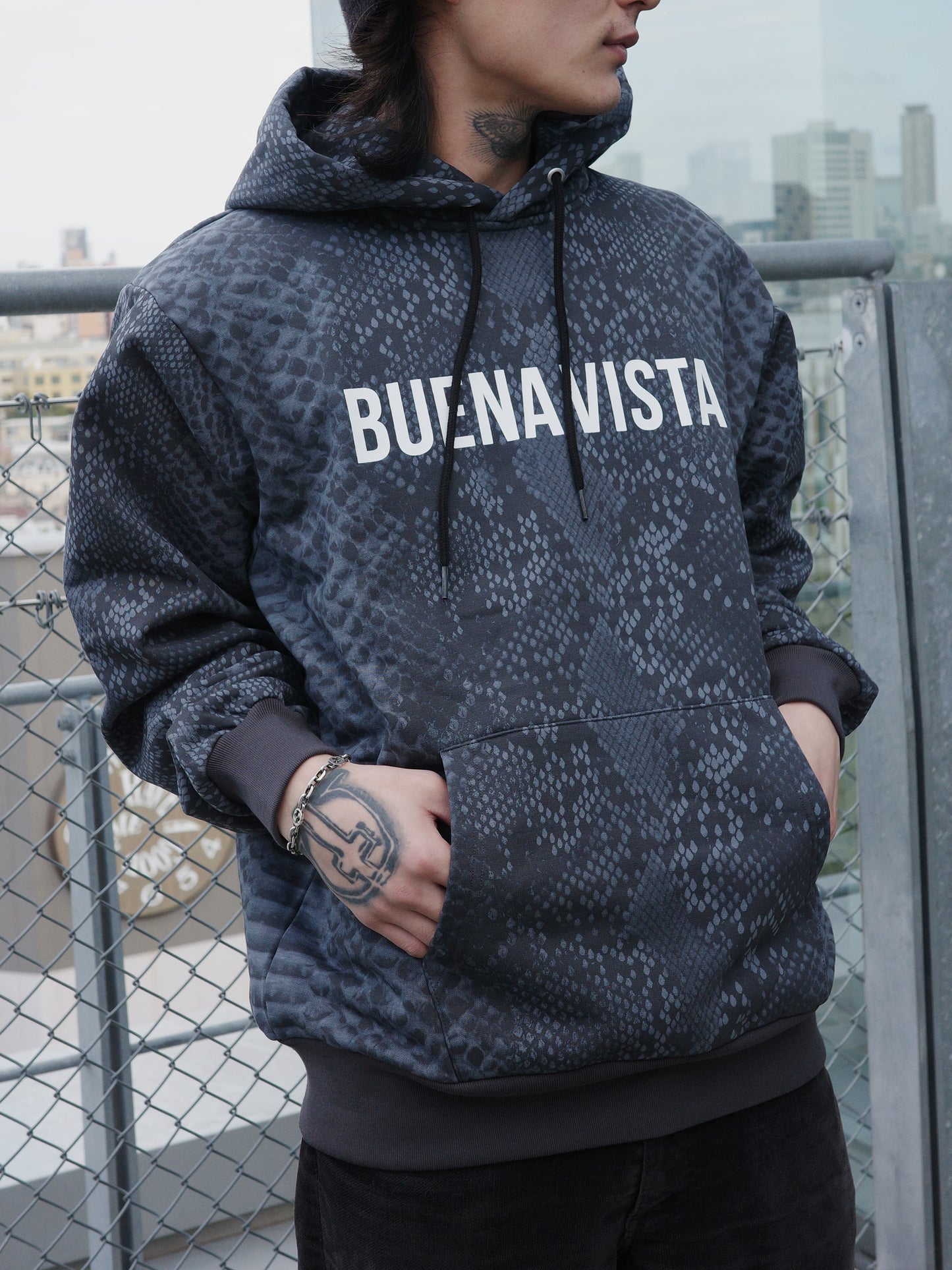 Python patterned hoodie